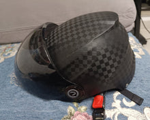 Load image into Gallery viewer, QC safety helmet ,Motorcycle Visor Flip up Modular Full Face Model ( Matte Black)