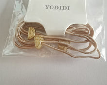 Load image into Gallery viewer, YODIDI Rubber band for hair, Fashion Hair Ties with Metal Circle Beads, Thin Hair Elastics Tie China