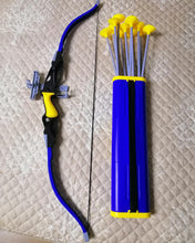 Load image into Gallery viewer, AWEIMA decompression sports toys, children's bow and arrow set, light up archery toy set, including 6 suction cup arrows, target and quiver-suitable for boys and girls aged 3-12
