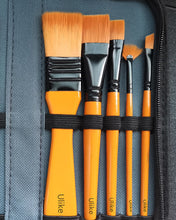 Load image into Gallery viewer, Ulike brush,Paint brushes Nylon Hair Artist Acrylic Paint Brushes for Acrylic Oil Watercolor, Face Nail Art, Miniature Detailing and Rock Painting