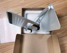 Load image into Gallery viewer, Chinco Star tablet support, adjustable and foldable aluminum solid up to 13.5-inch tablet holder, suitable for Microsoft Surface series tablets, iPad series, Samsung Galaxy Tabs, Amazon Kindle Fire, etc. Silver