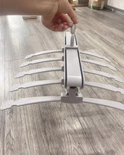 Load image into Gallery viewer, Yaak hanger, trouser hanger to save space, 5-layer non-slip folding trouser hanger, multifunctional clothes hanger for jeans and trousers