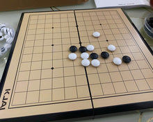 Load image into Gallery viewer, KJAI Go,Magnetic 19x19 Go Game Set Board (11-Inch) with Single Convex Plastic Go Stones - Folding, Portable & Travel-Size Set