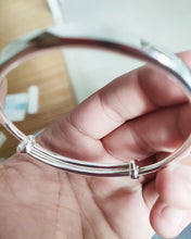 Load image into Gallery viewer, BAYSSEN bracelet, 925 sterling silver handmade bracelet, retractable cuff hinged bracelet women's 7 inch manufacturing