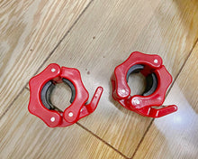 Load image into Gallery viewer, MAXRICH barbell buckle, barbell clip, quick release pair of lockable 2 inch Olympic size barbell collars, barbell clip for exercising weightlifting and fitness.