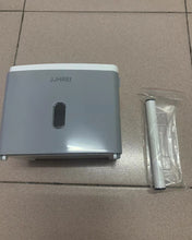 Load image into Gallery viewer, JJHREI Toilet paper holder,Toilet Paper Roll Holder with Shelf and Drawer Adhesive Bathroom Tissue Box Holder Wall Mount Facial Toilet Tissue Paper Storage Pet Proof Paper Towel Dispenser for Wet Room