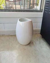 Load image into Gallery viewer, Anguipie vase,Modern Farmhouse Decorative Off-White Single Ceramic Vase 11.5”H Tall, Faux Floral Vase, Elegant Decoration for Rustic Home Décor, Wedding Centerpiece, Housewarming Gift