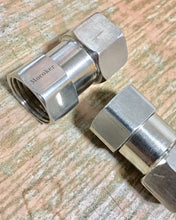 Load image into Gallery viewer, Mocoker metal pipe fittings, 2 304 stainless steel compression fitting ferrules, 5/16" tube outer diameter x 1/4" NPT male thread, straight adapter and double ferrule connection