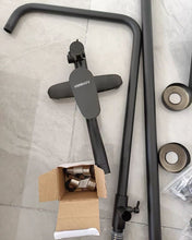 Load image into Gallery viewer, HMMHVV Shower Faucet Set, Wall Mount Square Rain Shower System Mixer Set, 10 Inch Rain Shower Head with Handheld Spray