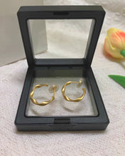 Load image into Gallery viewer, Hilufiet Earrings,14K gold plated clip fashion Earring bag, hypoallergenic