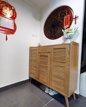 Load image into Gallery viewer, QEWEEQ Multi-Layer Simple Modern Shoe Shelf Home Simple Household Dustproof Shoe Cabinet, Wooden Shoe Rack