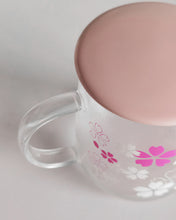 Load image into Gallery viewer, MinWen glass, borosilicate glass with cute flowers with handle for tea, latte, espresso, juice, milk (310ml, 10.1OZ)