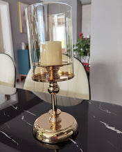 Load image into Gallery viewer, MUASDC glass candle holder, tea light candle holder, tall and elegant glass fashion design, very suitable for weddings, home decoration, parties, table setting and gifts