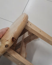 Load image into Gallery viewer, Edendirect- Kids Stool, Grown Oak, Plant Stand, Handcrafted Solid Wood Stool,Small Short Stool