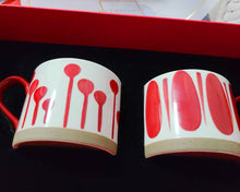 Load image into Gallery viewer, Kpfonyy cups,Ceramic Coffee Mug with Handle Tea Cup Large 13.5 oz Stackable Hand Painted Set of 2
