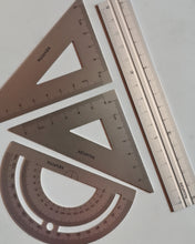 Load image into Gallery viewer, XEVFITN Drawing ruler ,Multifunctional Rotating Angle Circle Complex Pattern Quick Template Drawing Ruler Kids Adult Designer Drawing Gift