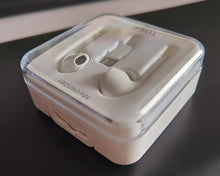 Load image into Gallery viewer, Meowster earphone, with Connector in Ear Headphones with Built in Microphone Hands Free Calling and Track Controls, White