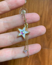 Load image into Gallery viewer, MauGeGe earrings, stars and planet silver earrings dangle small asymmetric asymmetric cute planet earrings girl birthday gift