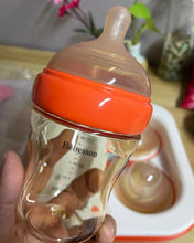 Load image into Gallery viewer, Bebesson baby bottle nipple, baby bottle with 2 nipple replacements, 8 oz anti-colic bottle with silicone nipple baby and toddler breastfeeding bottle