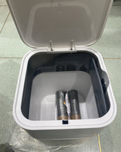 Load image into Gallery viewer, WOA WOA garbage can,Liter Slim Plastic Trash Can with Lid, White Modern Garbage Container Bin