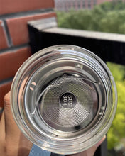 Load image into Gallery viewer, Ufoabyy Glass Tumbler - 14-Ounce, All Glass Reusable Insulated Tea/Coffee Mug & Lid, Hand Blown Glass Travel Mug