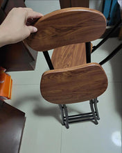 Load image into Gallery viewer, TIKBABA dining chair,Stool Modern Saddle Seat with Wooden Texture PU Dining Chairs for Home Kitchen Counter,Brown