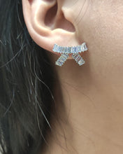 Load image into Gallery viewer, TiMi.RH earrings, ladies butterfly earrings, S925 silver butterfly rhinestone earrings-VE4 silver