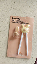 Load image into Gallery viewer, 4urtasty Training chopsticks, children's chopsticks, equipped with a connectable learning chopstick assistant