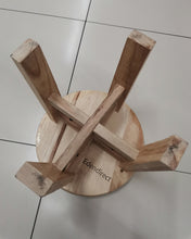 Load image into Gallery viewer, Edendirect- Kids Stool, Grown Oak, Plant Stand, Handcrafted Solid Wood Stool,Small Short Stool