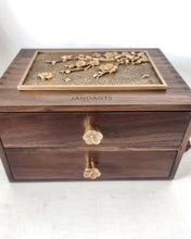 Load image into Gallery viewer, JANDAGTS Wooden decorative box,Engraved Wooden Decorative Box Jewelry Box Keepsake Box