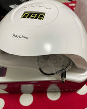 Load image into Gallery viewer, Rayglam UV gel nail lamp, 168W professional nail dryer UV LED nail lamp, with 4 timer settings, professional nail tool with automatic sensor