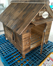 Load image into Gallery viewer, JrbenPETSGO dog house, clumsy small dog house with door, wooden indoor and outdoor pet house, waterproof pet house, with detachable roof, shelter for small pets, dogs, cats