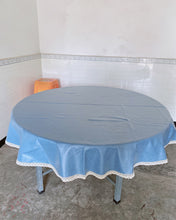 Load image into Gallery viewer, Forzlolo Tblecloth,Faux Linen Tablecloth with Lace Trim - Waterproof/Spill Proof/Stain