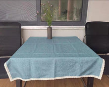 Load image into Gallery viewer, gonnrly textile tablecloth,Faux Linen Rectangle Tablecloth - Washable, Spillproof, Easy Care, Wrinkle Resistant, Thick Indoor and Outdoor Table Cloths, Premium Polyester Fabric