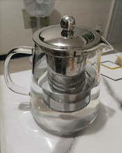 Load image into Gallery viewer, Longdon Homeone Glass Teapot with Stainless Steel Infuser & Lid, Borosilicate Glass Tea Pot Stovetop Safe