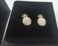 Load image into Gallery viewer, TTBDPJC Pearl Pineapple Stud Earing Gold,Female Fashion Modern Earrings Gift Jewelry