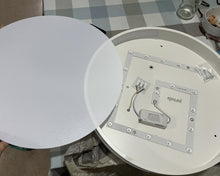 Load image into Gallery viewer, yursuda ceiling light, LED ceiling light living room white, 15.8 inch thin modern recessed bedroom lighting fixture, 3 color temperature in 1 (3000k/4000k/6000k), 24w round 0.94 inch thickness