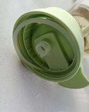 Load image into Gallery viewer, Cristella cup, coffee cup, mug with handle, anti-scalding soft silicone with glass, travel, double wall, vacuum, with lid