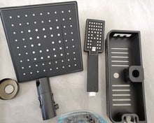 Load image into Gallery viewer, HMMHVV Shower Faucet Set, Wall Mount Square Rain Shower System Mixer Set, 10 Inch Rain Shower Head with Handheld Spray