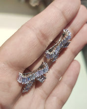 Load image into Gallery viewer, TiMi.RH earrings, ladies butterfly earrings, S925 silver butterfly rhinestone earrings-VE4 silver