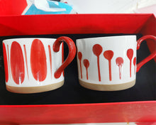 Load image into Gallery viewer, Kpfonyy cups,Ceramic Coffee Mug with Handle Tea Cup Large 13.5 oz Stackable Hand Painted Set of 2