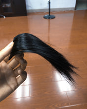 Load image into Gallery viewer, MEKRS wig,Short Straight Wigs for Women Black Synthetic Wig Shoulder Length Middle Parting Wig Heat Resistant Wig for Cosplay Daily Party Use 12”