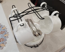 Load image into Gallery viewer, LvMiHOME coffee cup-ceramic coffee, tea or chocolate cup-4 trays, 4 handle coffee cups, 1 tall mug with espresso spoon