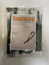 Load image into Gallery viewer, Anglezog cable ties, high tensile strength, with self-locking adjustable durable nylon ties