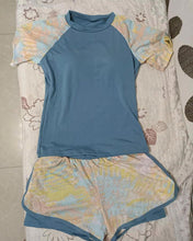 Load image into Gallery viewer, SKEYLOO swimsuit, Two Piece Women Long Sleeve Swimsuit Swim Shirt with Shorts Modest Bathing Suit