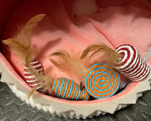 Load image into Gallery viewer, Moeking pet toy,Value Pack Soft Plush Catnip Cat Toys, Mice Toys with String Tails, Filled with Pure & Potent Catnip