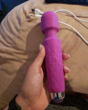 Load image into Gallery viewer, Ohlme Rechargeable personal wand massager-quiet and waterproof-20 modes and 8 speeds-perfect for relieving tension, muscles, back, soreness, recovery-pink