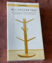 Load image into Gallery viewer, AEIDDRWAA mug tree, counter coffee mug tree stand, bamboo coffee mug tree stand countertop