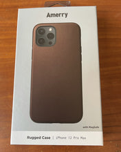 Load image into Gallery viewer, Amerry Cell Phone Case Compatible with iPhone 12 Pro Max Back Leather Bumper Case