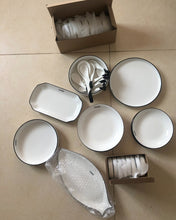 Load image into Gallery viewer, Famuler Dinnerware, multi-piece set, can be washed in the dishwasher, used for salads and pasta, restaurants, family gatherings